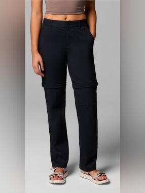 Columbia Womens Leslie Falls Black Convertible Pants Size 10 NWT